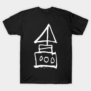 Sailboat Doodle White T-Shirt